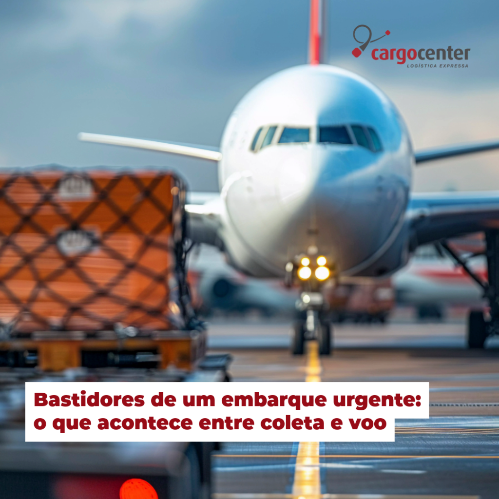 Bastidores de um embarque urgente: o que acontece entre coleta e voo
